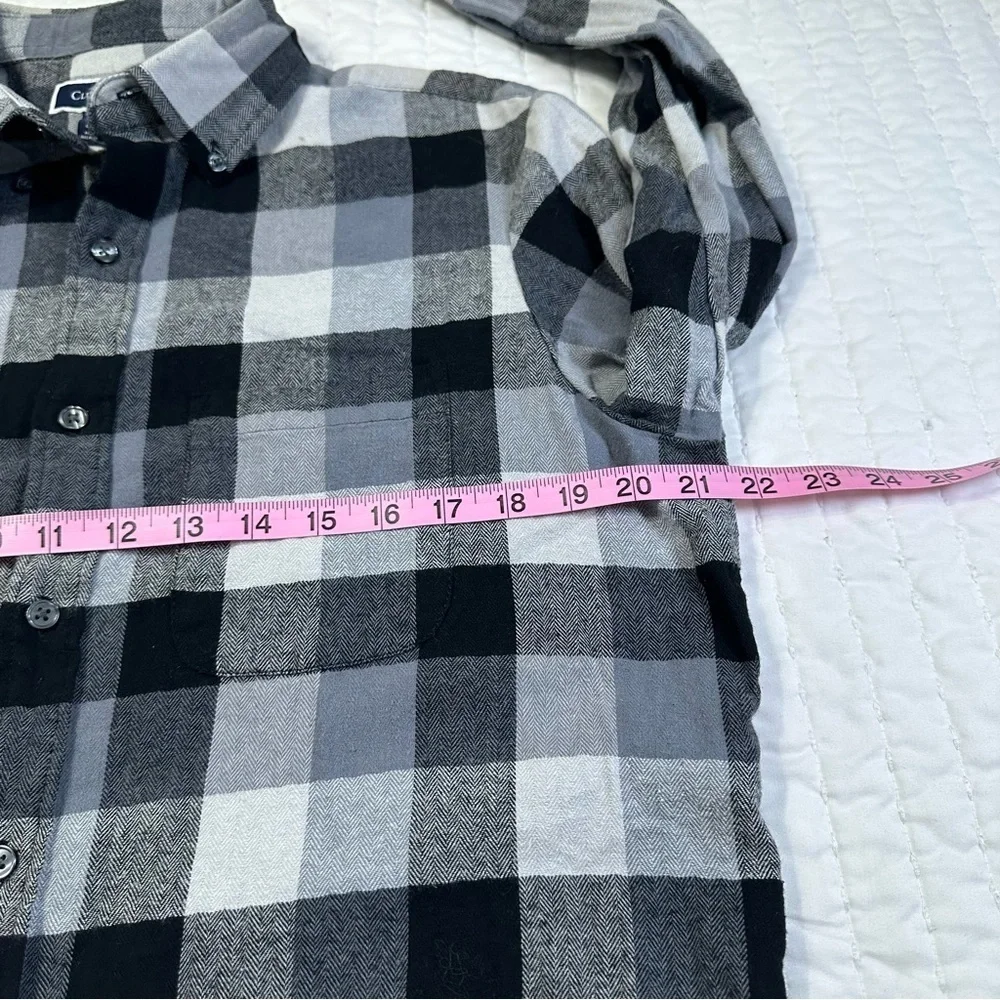 Club Room Men’s Buffalo Buttom Down Flannel Shirt Color Gray Size M Plaid - Picture 5 of 12